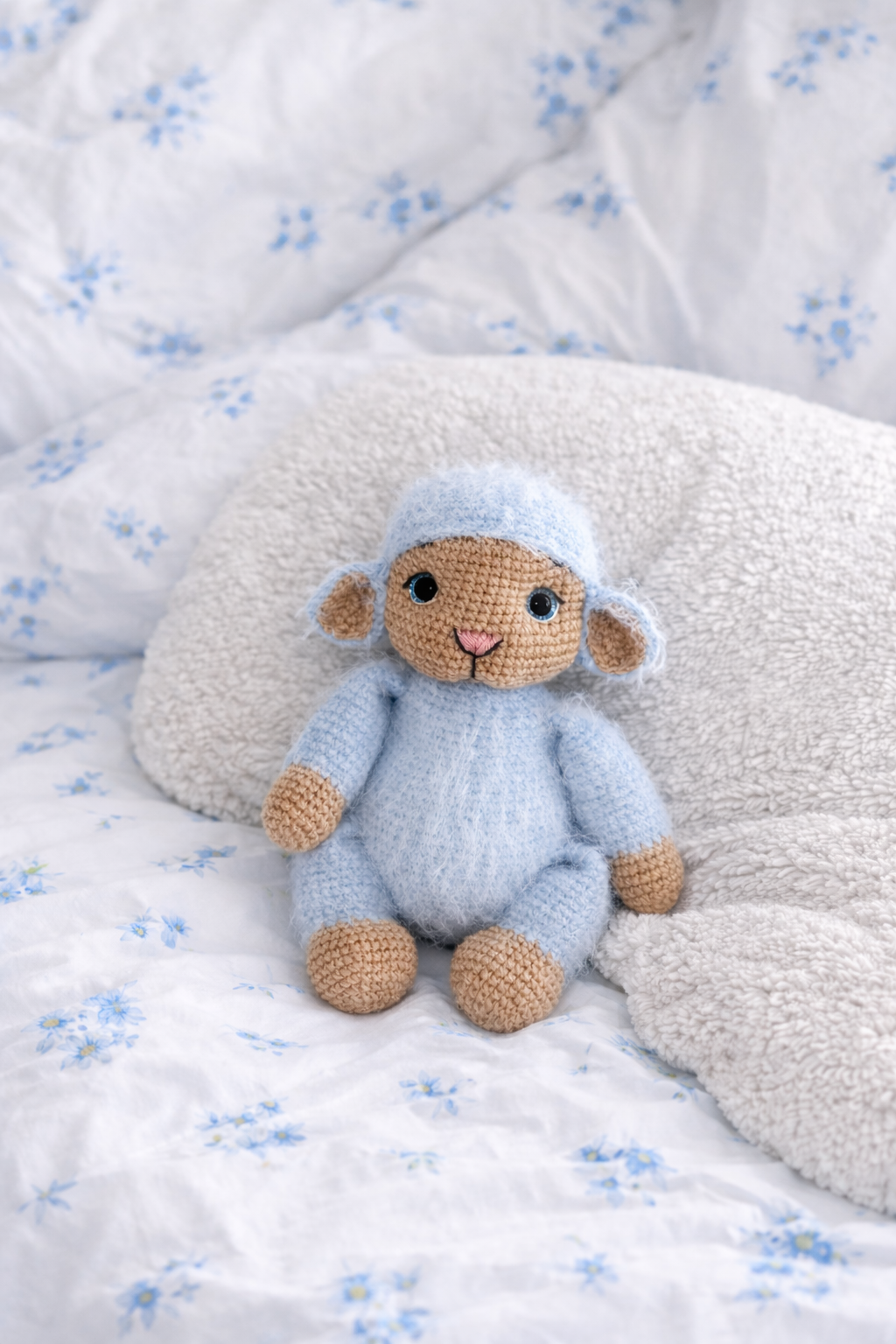 Soft Crochet Lamb - Handmade Plush Toy (30cm)
