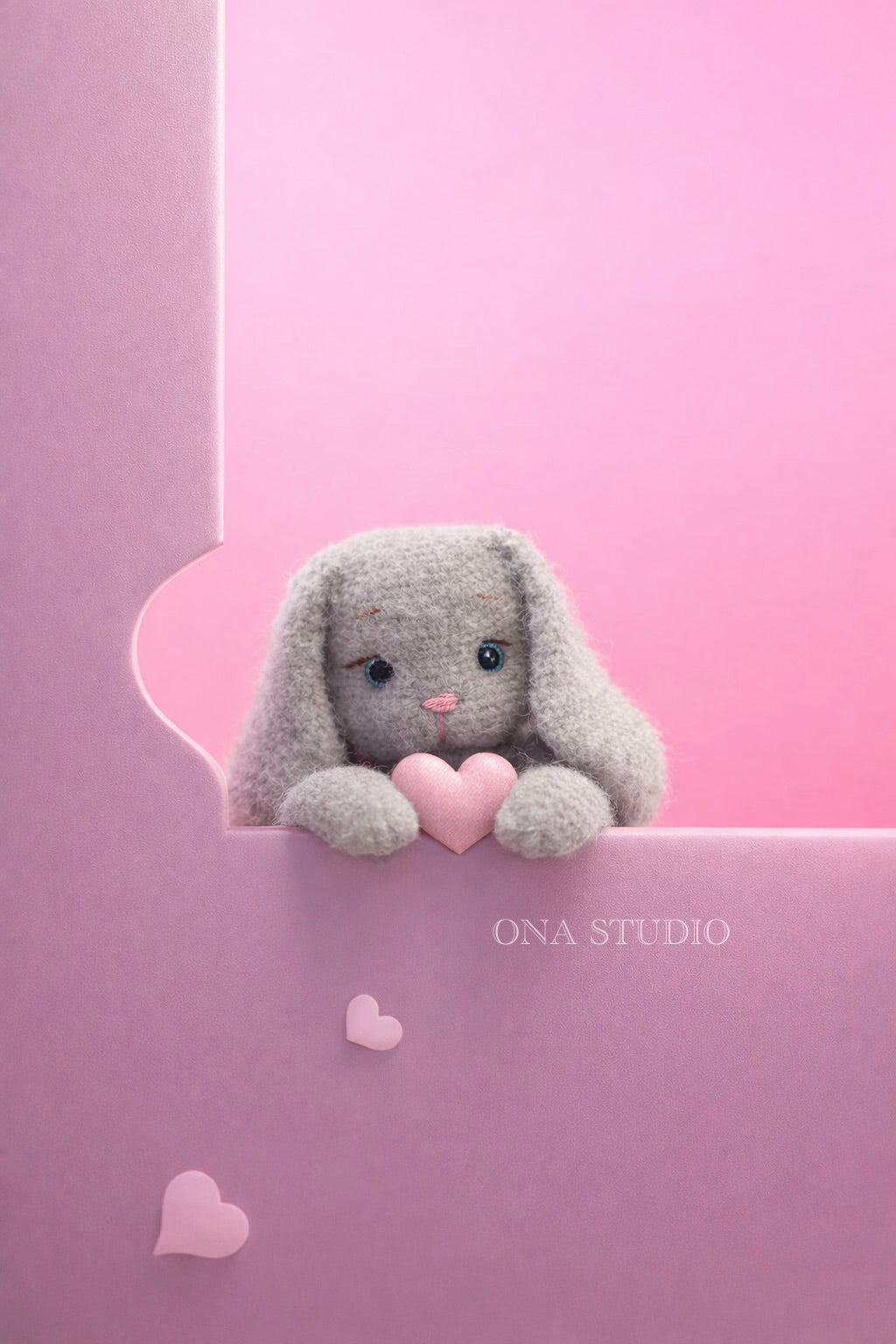Fluffy Cashmere Yarn Bunny - Handmade Comfort Toy