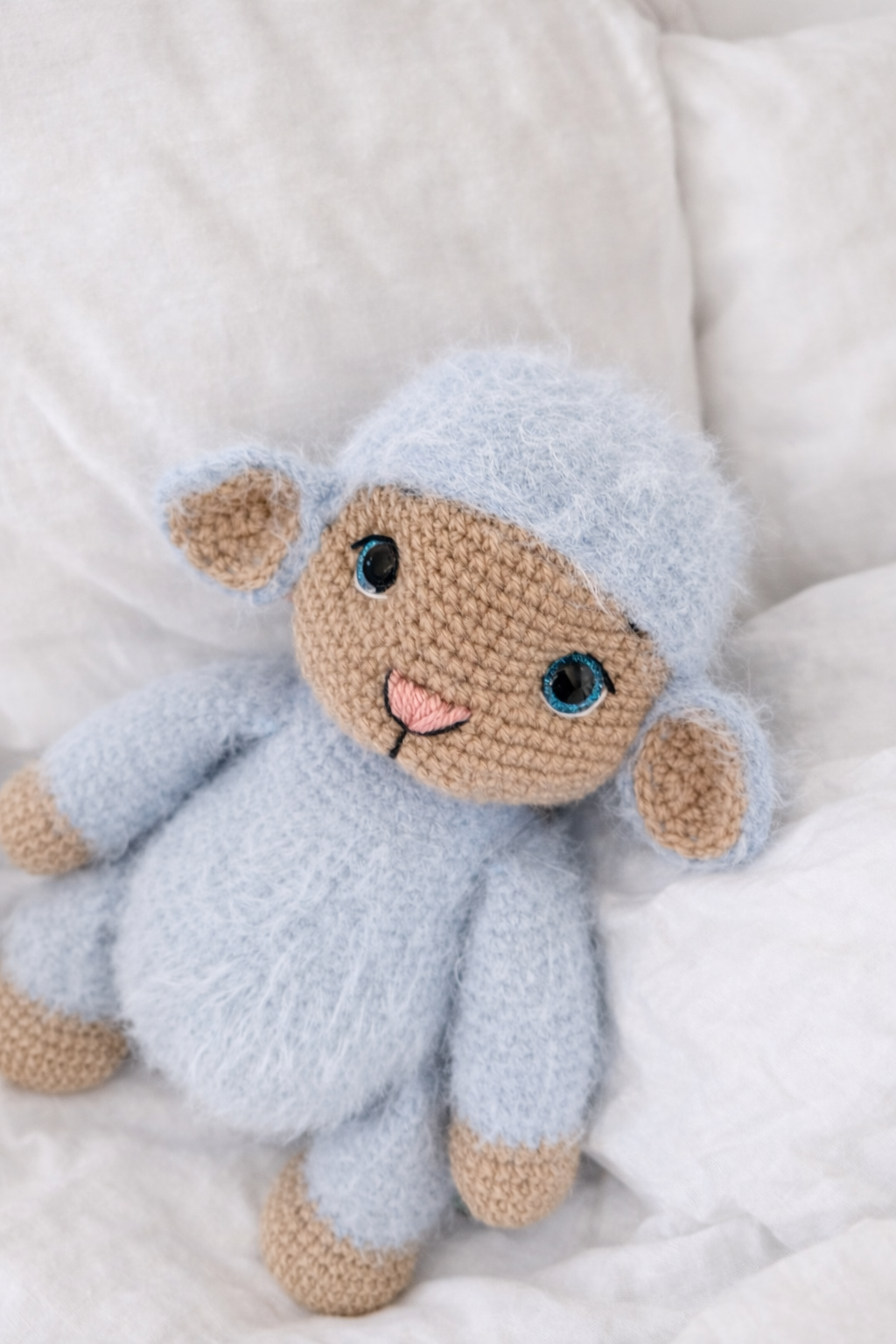 Soft Crochet Lamb - Handmade Plush Toy (30cm)