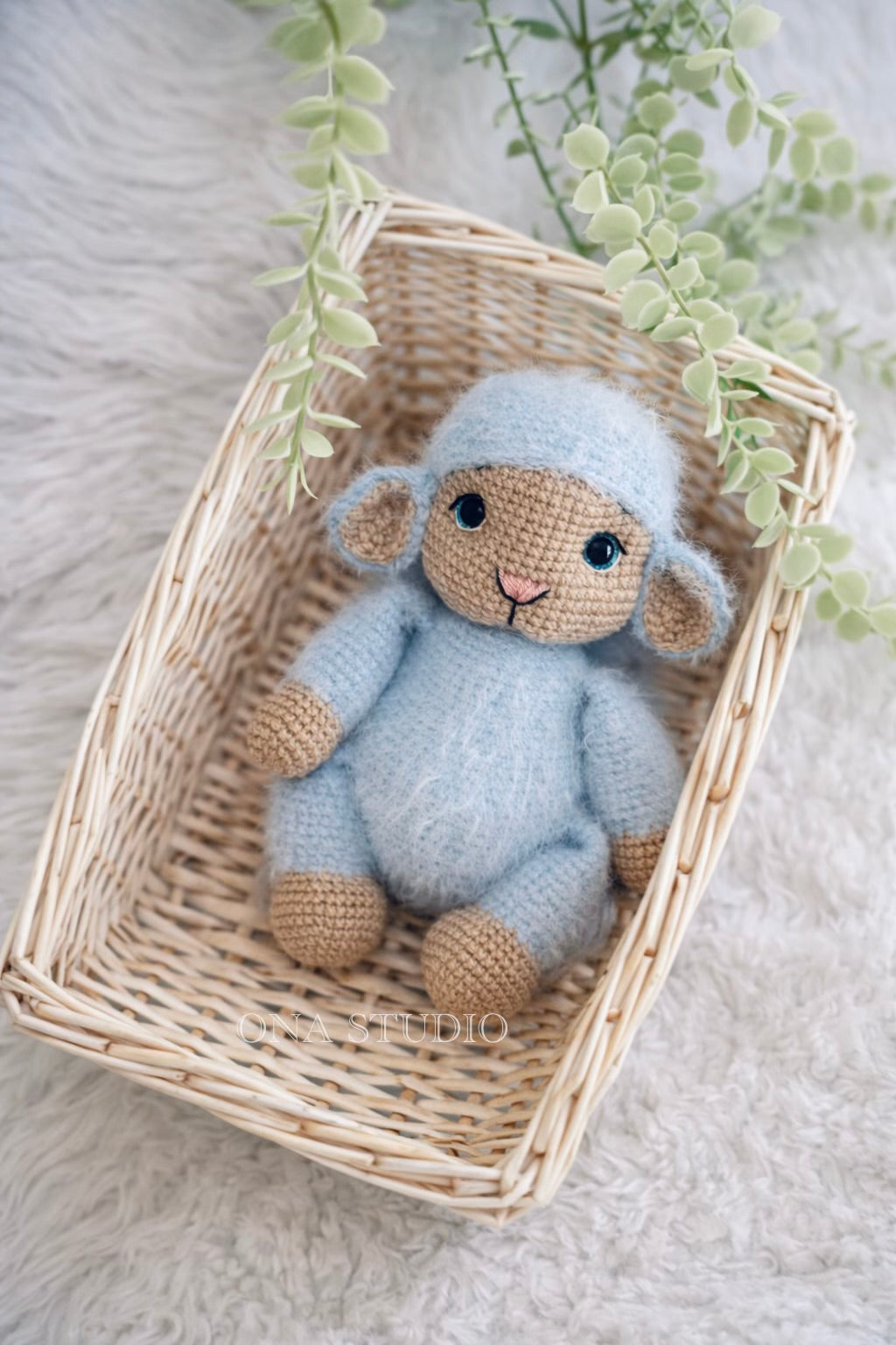 Soft Crochet Lamb - Handmade Plush Toy (30cm)