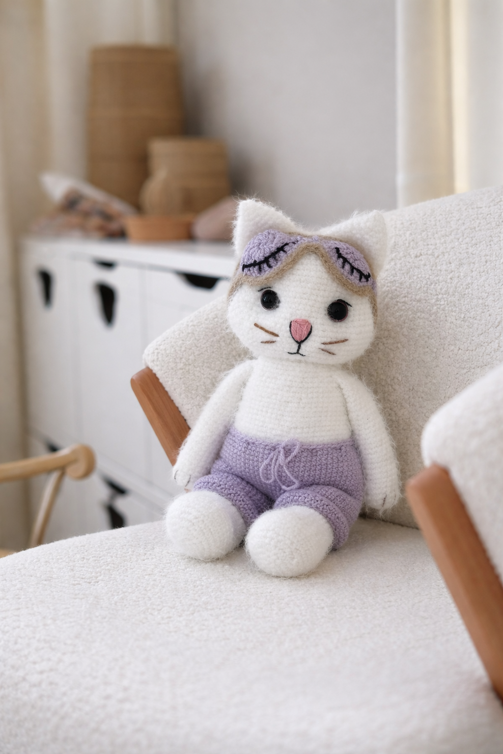 Fluffy Handmade Cat Doll - Soft Cashmere Plush Toy (35 cm)