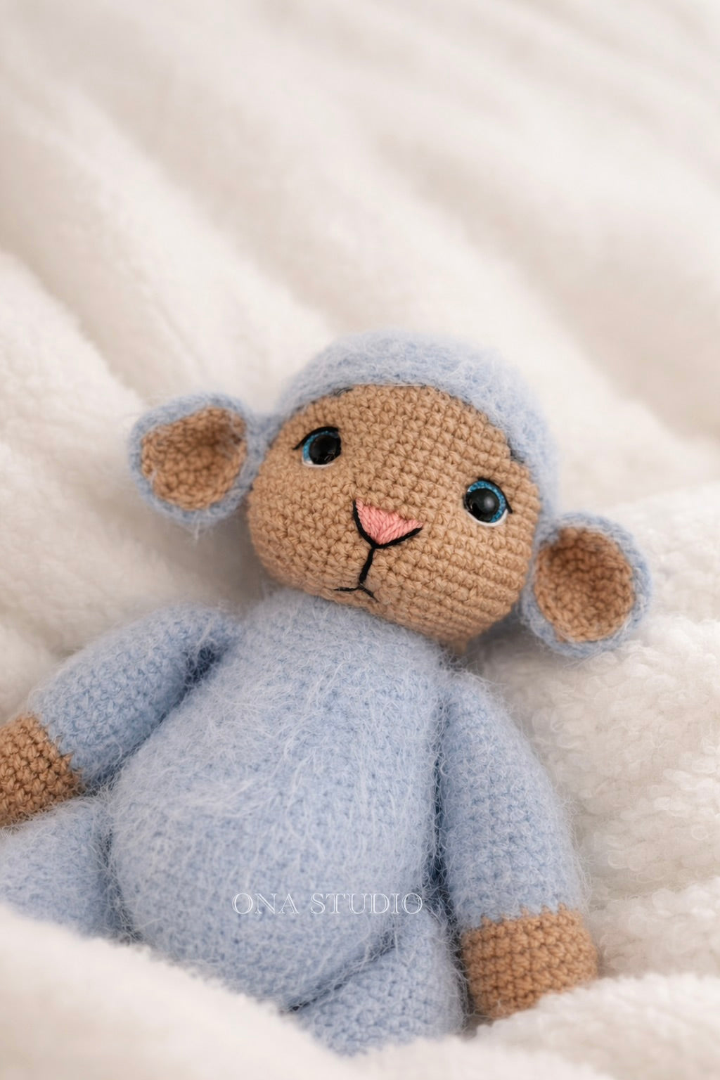 Soft Crochet Lamb - Handmade Plush Toy (30cm)