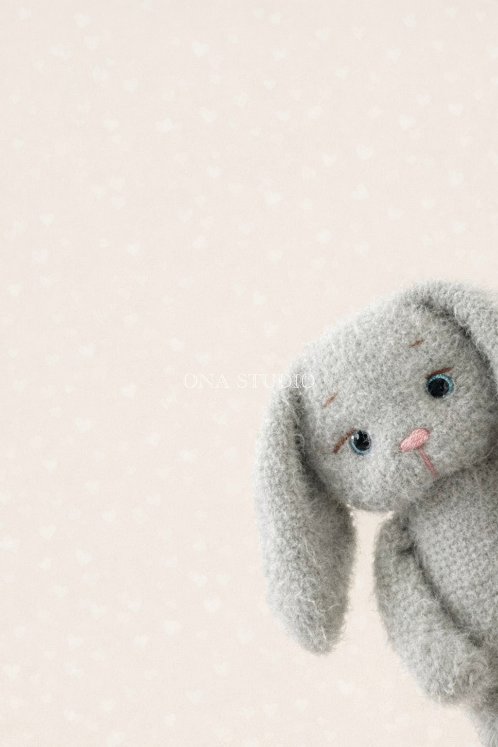 Fluffy Cashmere Yarn Bunny - Handmade Comfort Toy
