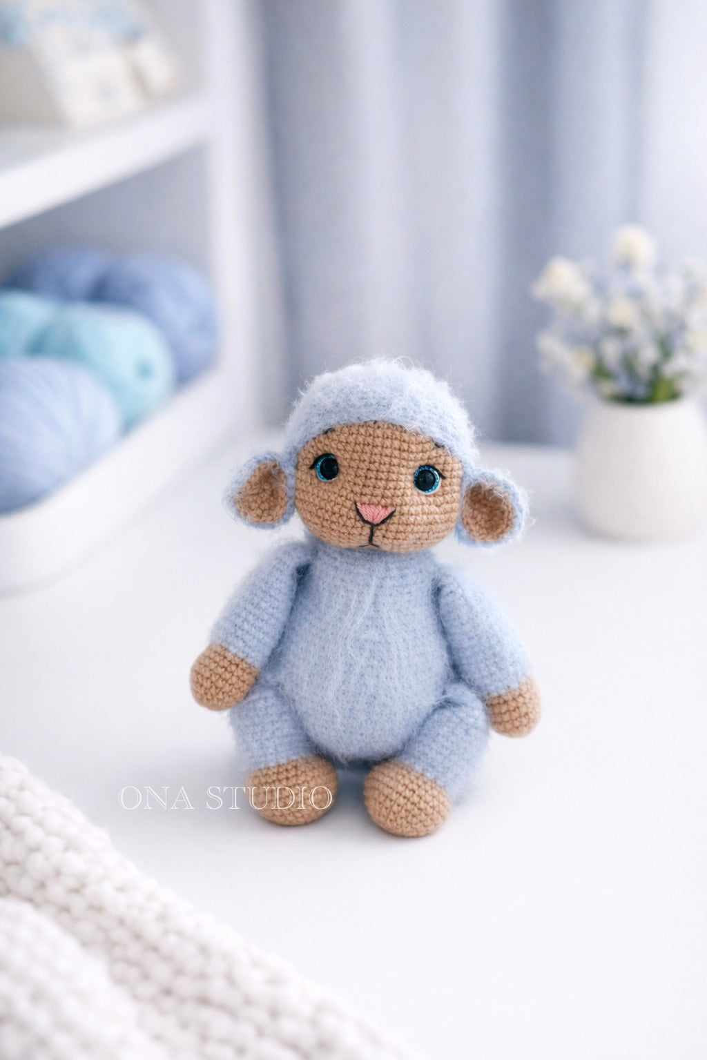 Soft Crochet Lamb - Handmade Plush Toy (30cm)