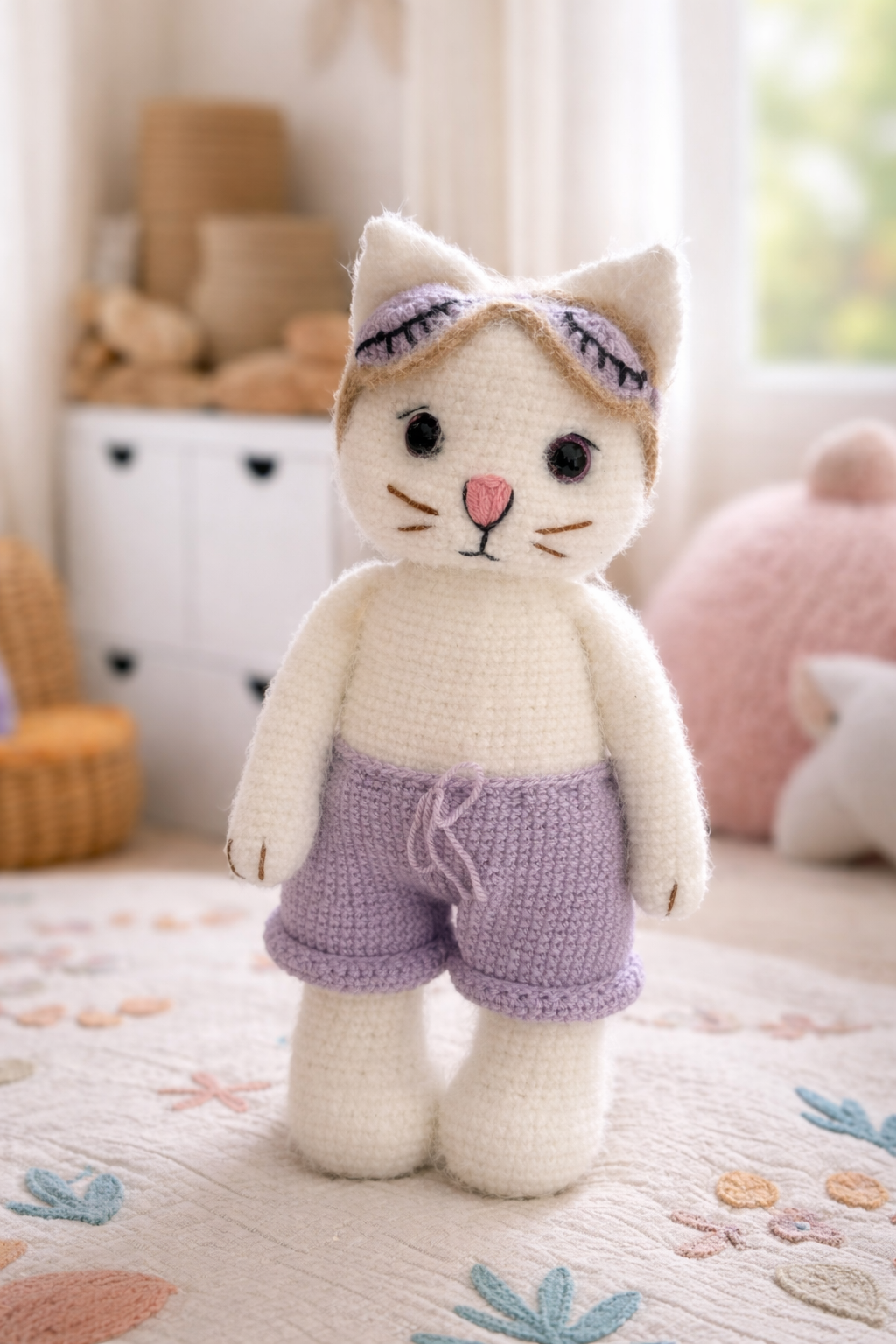Fluffy Handmade Cat Doll - Soft Cashmere Plush Toy (35 cm)