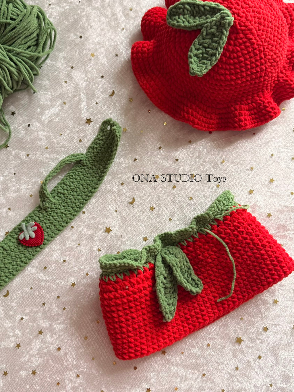 Strawberry Velvet Doll | Handmade Crochet Doll | Personalised Gift for Girls