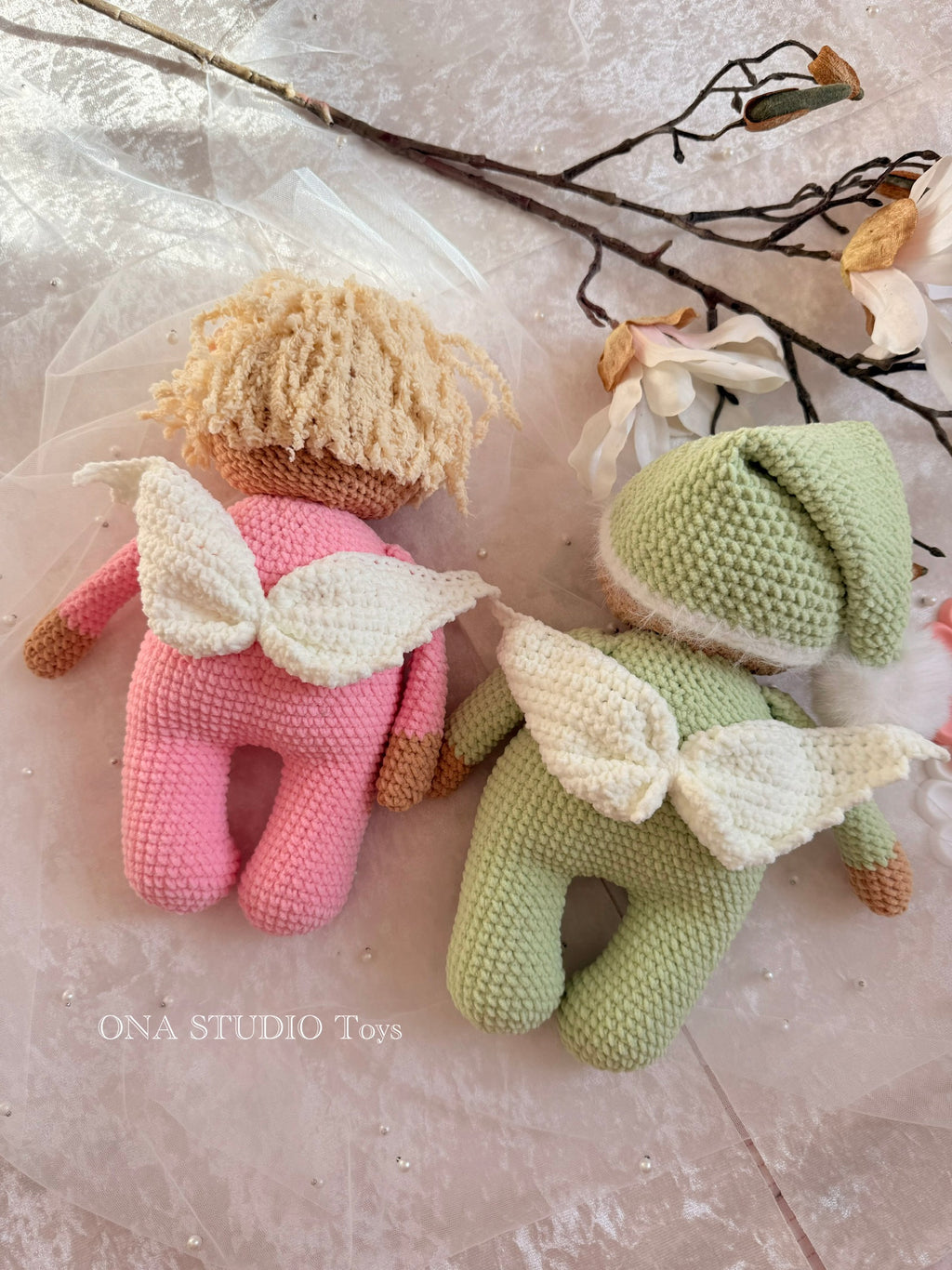 Pink Sleeping Angel - Handmade Soft Toys
