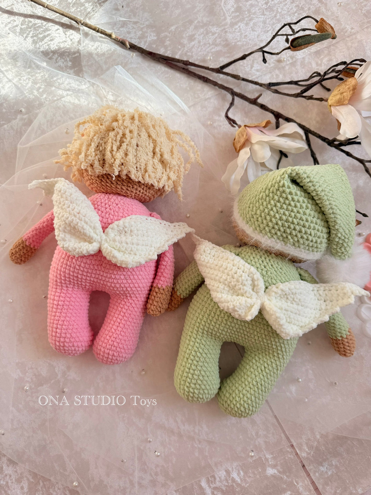Pink Sleeping Angel - Handmade Soft Toys