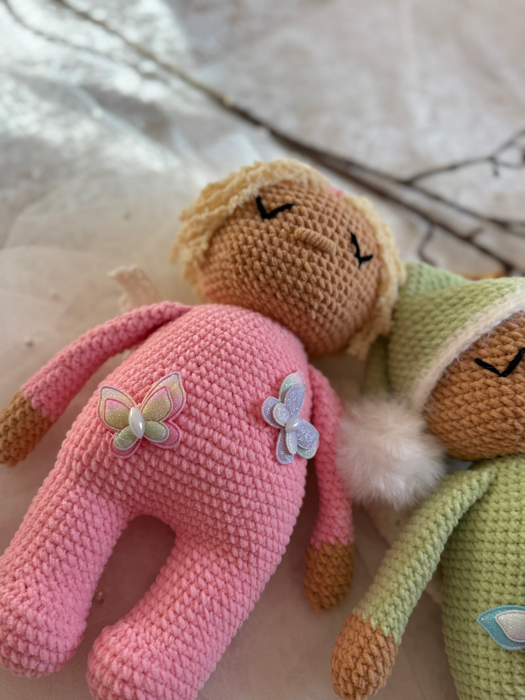 Pink Sleeping Angel - Handmade Soft Toys