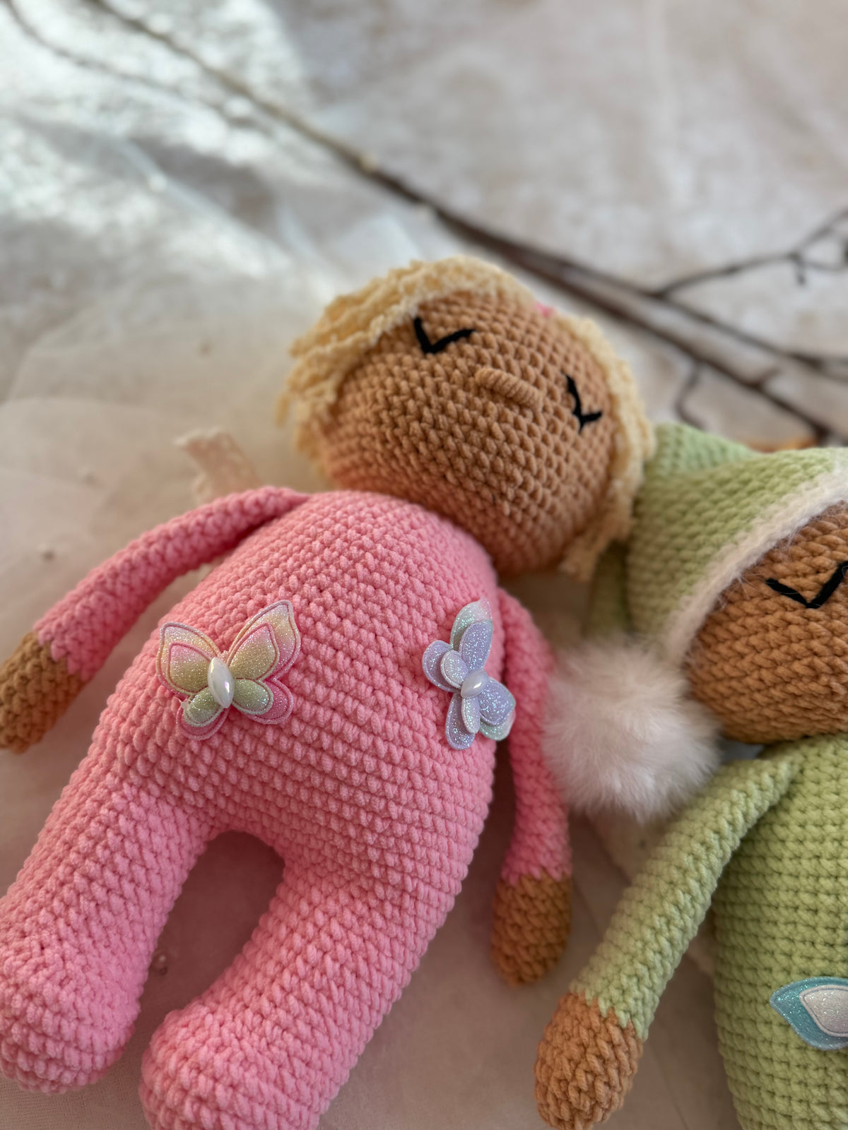 Pink Sleeping Angel - Handmade Soft Toys
